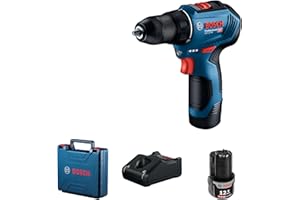 Bosch Professional system 12V: akumulatorowa wiertarko-wkrętarka GSR 12V-30 (2 akumulatory GBA 12V 2.0Ah, szybka ładowarka GAL 12V-40, walizka)