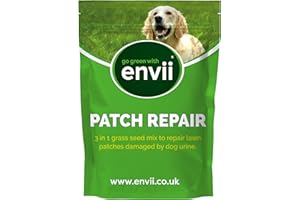 Envii Patch Repair – Fast Growing Grass Seed Mix Repairs Damaged Lawn Patches by Dogs Urine, Pet Friendly Tailored to UK Climate, Ideal for Overseeding & New Lawns, Treats Up to 50 Patches