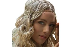 Ypkia Diadema De Cristal Y Borlas Con Colgante Para La Cabeza Cadena Dorada Para La Frente Accesorios Para El Cabello Para Mujeres Y Niñas (Oro) (oro)