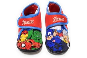 Requeteguay Urban RU Zapatillas Avengers de Estar por Casa | Zapatillas Marvel Pantuflas Avengers para Niños | Slippers Avengers Media Bota | Zapatillas con Suela de Goma Antidelizante