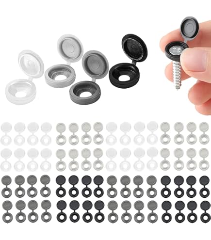 Tappo Plastica 60 Tappi Copriviti Per Mobili - Nero, Diametro 5mm, Con Cerniera, Facili Da Installare Tappi Coprivite Bianchi - Foto 12
