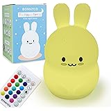 BONNYCO Luce Notturna Bambini con Telecomando e Sensore Tattile 16 Colori Lampada Notturna per Bambini con Timer | Lucina Not