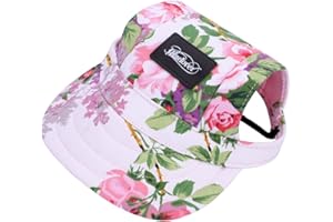 ‎XGOPTS Hundekappe Hund Katze Baseballmütze Haustier Sonnenhut mit Ohrlöchern Haustierkappe Einstellbar Bequem Baseballkappe Sonnenschutz Oxford Hundehut Niedlich Haustierzubehör Sommer Outdoor