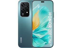 HONOR 200 Lite, Smartphone 5G, 8Go + 256Go, écran AMOLED Anti-Chute 6,7", Triple Appareil Photo arrière 108MP, Appareil Photo Avant 50MP, Double SIM, Android 14, Cyan