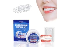 Suevut for Bikenda Silicone Reline Denture Set, for Furzero Silicone False Teeth Set, Silicone Reline for Perfect fit Dentures, Silicone Soft Dentures Repair, Veneers Snap in Teeth Teeth Comfort Fit
