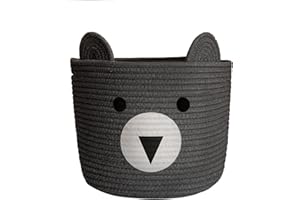 Bigepige Cesto Ropa Sucia, Cesto Juguetes Infantil, Cesta Organizadora Bebe Almacenaje Juguetes Organizador Baño Oso Gris Decoracion Habitacion
