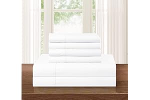 Elegant Comfort Luxuriös weich Fadenzahl 1500 ägyptische 4-teilige Premium Hotel-Qualität Knitter- und lichtbeständiges kuscheliges Bettwäsche-Set Traditionell Queen weiß