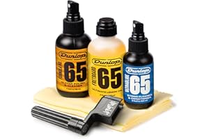 JIM DUNLOP | 6504 System 65 Guitar Tech Guitar Maintenance Kit | Complete Set with Oils, Polish, Cloths & Tool | Professional Care Strings, Fingerboard & Body