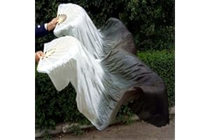 XIANGSHANG SHANGMAO Une Paire 1.5m / 1.8m Belly Dance Fan de Bambou Fan de Danse Square Fan Danse Fan de Danse