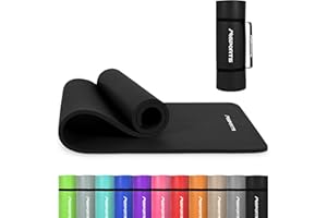 MSPORTS Tapis de Gymnastique Premium – Tapis de Sol Antidérapant pour Fitness, Yoga & Musculation – Disponible en 4 Tailles, et 12 Couleurs Tapis de yoga épais