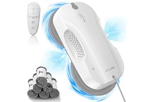 iDEEBO E300 Fensterputzroboter mit Doppelseitigem Sprühsystem, Auslaufsicherem Wassertank, Leicht Aufrüstbar, für Eine Gründliche Streifenfreie Fensterreinigung