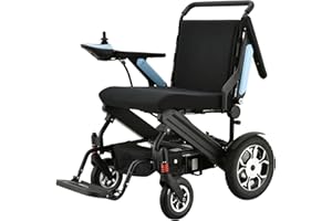 TRIPAIDE (47cm Sitzbreite) 20KM Reiseleichtgewichtige faltbare elektrische Rollstuhle fur Erwachsene und Senioren, tragbare Power Rollstühle alle gelandegangigen motorisierten Rollstuhle Airline genehmigt