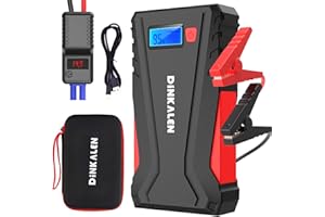 ‎DINKALEN DINKALEN Starthilfe Powerbank, 800A Spitzstrom Tragbare Auto Starthilfe (Für 7,0L Benzinmotor oder 5,5L Dieselmotoren) 12V Autobatterie Anlasser Starthilfegerät mit LED Taschenlampe