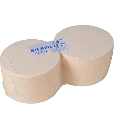 100 Sottobicchieri In Feltro Bianco 9,3x9,3 Cm - Ideali Per Birra E Fai Da Te - Foto 5