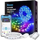 Govee Alexa LED Strip Lichtband, 5M RGB Smart WiFi LED Streifen,APP Steuerbar Musik LED Band Lichterkette für Haus, Küche, TV, Party,kompatibel mit Alexa, Google Assistant (Nicht unterstützt 5G WiFi)