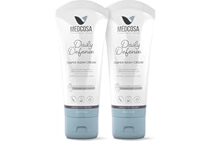 Medcosa Nappy Cream | Your Daily Defense Against Newborn Rash | Baby Barrier Cream w/Zinc Oxide | Helps Protect, Soothe & Reduce Redness & Irritation (2 pack)