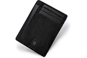 AKIELO Portefeuille Homme RFID Blocage avec Coffret Cadeau – Porte Cartes Ultra Fin – Portefeuille Minimaliste (Collection Bravo)