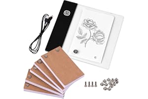 TOOARTS Tooart flip Book kit,Flip Book Kit with Mini Light Pad LED Lightbox Tablet Design with Hole 300 Sheets Flipbook Paper Binding Screws for Drawing Tracing Animation Sketching Cartoon Creation