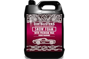 Dirtbusters Snow Foam Shampooing Mousse Nettoyant pour Entretien Professionnel de Voiture, avec Haute Brillance et Parfum Cerise - Lavage Auto pour Lance Canon Mousse De Neige, 5 litres