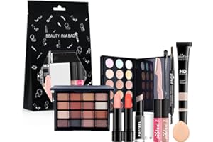 Joyeee Makeup Gift Set, 12 Pcs Full Kit Come with Eyeshadow Lipstick Lipgloss Concealer etc, for Face Eyes Lip, Complete Starter Bundle for Women and Girls, Portable Beauty Set with Storage Bag#1