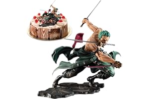 YISKY Roronoa Zoro Figur, Anime One Piece Figur, DREI Schwert Stil Anime Figuren Statue Dekoration, PVC Anime Action Charakter Puppe, Animationen Charakter Modell für Schreibtische, Autoinnenräume