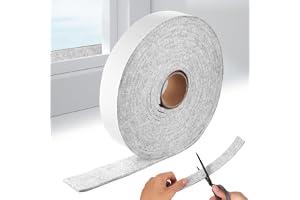1 Rulle Självhäftande Filt, 5m x 3cm x 0.4cm Självhäftande Filtremsa, Självhäftandes Filtremsor för Skydd av Stolar Möbler Go