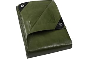 ‎GUARD SHIELD GUARD SHIELD Abdeckplane mit Ösen Wasserdicht 2m x 2m Grün Multifunktionale Polyester-Plane 120g/㎡ Gewebeplane Schutzplane Allzweckplane, Reißfest, UV-stabilisiert