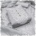 Y2Y Women's Heavy Cotton Embroidery Work Unstitched Salwar Suit Dress Material With Chanderi Work Dupatta (Free Size_Multi Color)