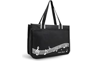BestSounds Borsa per pianoforte, con cerniera, impermeabile, per libri musicali, accessori per pianoforte, regalo per musicisti