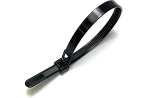 TR CABLE 50 unidades de alta resistencia negro reutilizables Bridas - 300 mm x 7,2 mm - nylon Zip Ties