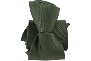 CRAVATE AVENUE SIGNATURE Pomme Carré. Cravate Enfant. Dandy Boy - Vert Kaki, Uni- Vert