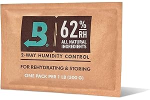 Boveda Grand sac de contrôle de l'humidité à 2 voies 60 g 62% RH. 62% RH (Herbal Medicine) Boveda marron.