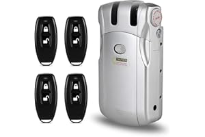 DIOCHE Kit de cerradura de puerta inteligente electrónico, cerradura invisible sistema de cerradura de control de acceso al hogar inalámbrico sin llave kit de cerradura de puerta