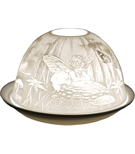 PHOTOPHORE LITHOPHANIE BISCUIT DE PORCELAINE PIAF DANS LA NEIGE - Maison de la Porcelaine