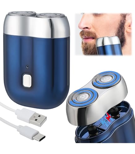Mini Portable Electric Shaver,Neuester Tragbarer Elektrischer Mini-Rasierer,Capsule Razor, Washable Cordless USB Travel Wet Dry Shaver For Men Women (Grün