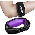 AVIDDA Tennis Elbow Support Strap, Adjustable Elbow Brace with Compression Pad for Tennis Elbow, Golfers Elbow, Pain Relief, Men, Women Purple 1 Pack