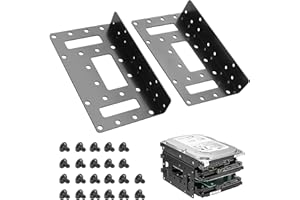 YAODHAOD Soporte de montaje de metal SSD, adaptador de disco duro interno de 2.5 a 3.5 pulgadas (2 unidades)