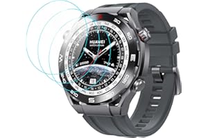 GIOPUEY Armband Kompatibel mit Huawei Watch Ultimate, [2 in 1] TPU Silikon Armband + 3 Stück Schutzfolie [Verschleißfest] [Atmungsaktiv] Ersatzarmband