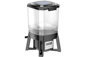 BluGarda BluFeeder - Mangeur Automatique de Poissons, pour Étang, avec Batterie et Énergie Solaire, pour Vacances et Régime, Koi, Exterieur, Résistant a l'humidité, Fish Feeder - 6L Capacité