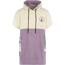 WAVE HAWAII Badponcho voor dames en heren, maat M, 160-190 cm, 95% katoen, surfponcho, zeer absorberende handdoek, hulp bij de verhuizing van het strand