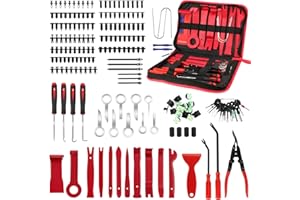 VONLUX Auto Demontage Werkzeug Auto Befestigung Clips Lösewerkzeug, 260tlg Fahrzeug Innen-Verkleidung Ausbau Hebelwerkzeug Zierleistenkeile Set, Auto Trim Removal Reparatur Werkzeug
