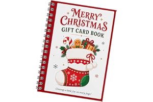 Christmas Card Organizer | Gift Book Festive Holiday Keepsake Party Booklet | Card Organizer Card Holder Christmas Gift Card Holder Book For Adults Teens Kids Home School Dorm Friend Gathering Partys