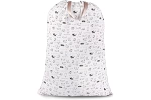 FANCHOSE Laundry Bags Extra Large Heavy Duty, Travel Dirty Clothes Bag for Traveling, Laundry Sack with Drawstring Handles, Home College Dorm Room Essentials, Kitten