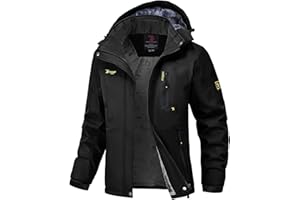 donhobo Damen Jacken Fleecejacke Winterjacke Wasserdicht Atmungsaktiv Verdickt Warm Winddicht Softshelljacke Outdoor Funktionsjacke mit Abnehmbare Kapuzen