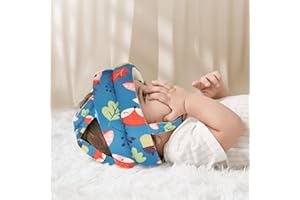 JUNUNDJING Caschetto Primi Passi, Casco Per Bambini da 6 a 36 Mesi, Primi Passi Per Bambini, Bambini Neonati, Casco Neonato, Volpe blu