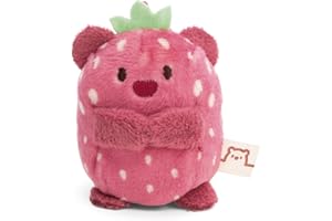 NICI My Mochi Kuscheltier Bär Nomo Erdbeere 5cm pink - Stofftier aus weichem Plüsch, niedliches Plüschtier zum Kuscheln und Spielen, für Kinder & Erwachsene, tolle Geschenkidee