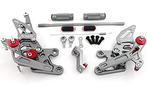 Arashi Réglables Commandes Reculées pour Yamaha FZ1 2006-2016 FZ8 2010-2013 Repose Pieds Fz1 Yamaha Commande Reculee Fz1 Yamaha Fz1 Commande Reculee Fz8 Gris 2009 2011 2012 2014 2015