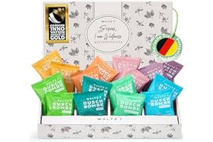 ‎WALTZ 7 WALTZ 7 Original Duschbomben Set, 16 Stück, 8 Düfte, Dankeschön Geschenk für Frauen, Männer, Geburtstagsgeschenk Freundin, Mama, Papa, Geschenkbox, Geschenkidee, Adventskalender Füllung Kleinigkeiten