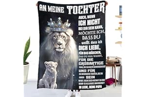 ‎HSIENTPE Hsientpe Personalisierte Decke Geschenk für Tochter Von Papa, Kuscheldecke Flauschige An Meine Tochter Von Vater, Brief Decken Geschenke Für Weihnachten Geburtstag Graduierung,18 Geburtstag Mädchen