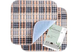 RIQINXIN Saugfähige Waschbare Inkontinenz Sitzauflage Wiederverwendbare Wasserdicht Stuhlauflage 54x56cm 2er Set